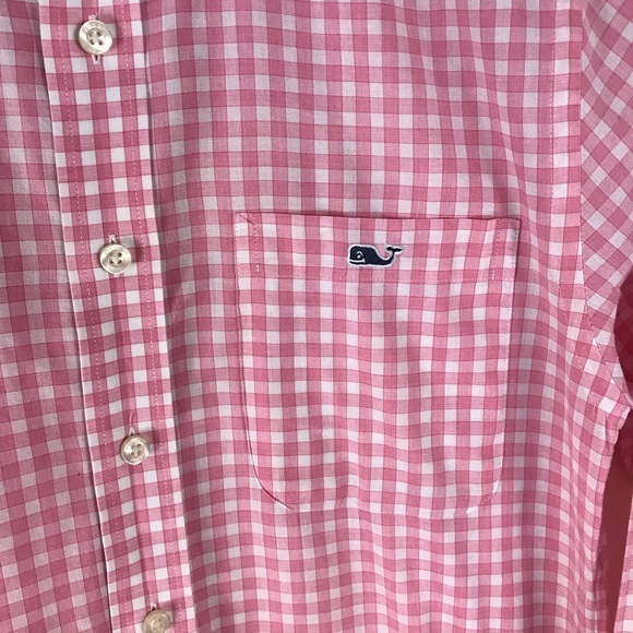Vineyard Vines Slim Fit Tucker Shirt Pink Gingham - Picture 3 of 6
